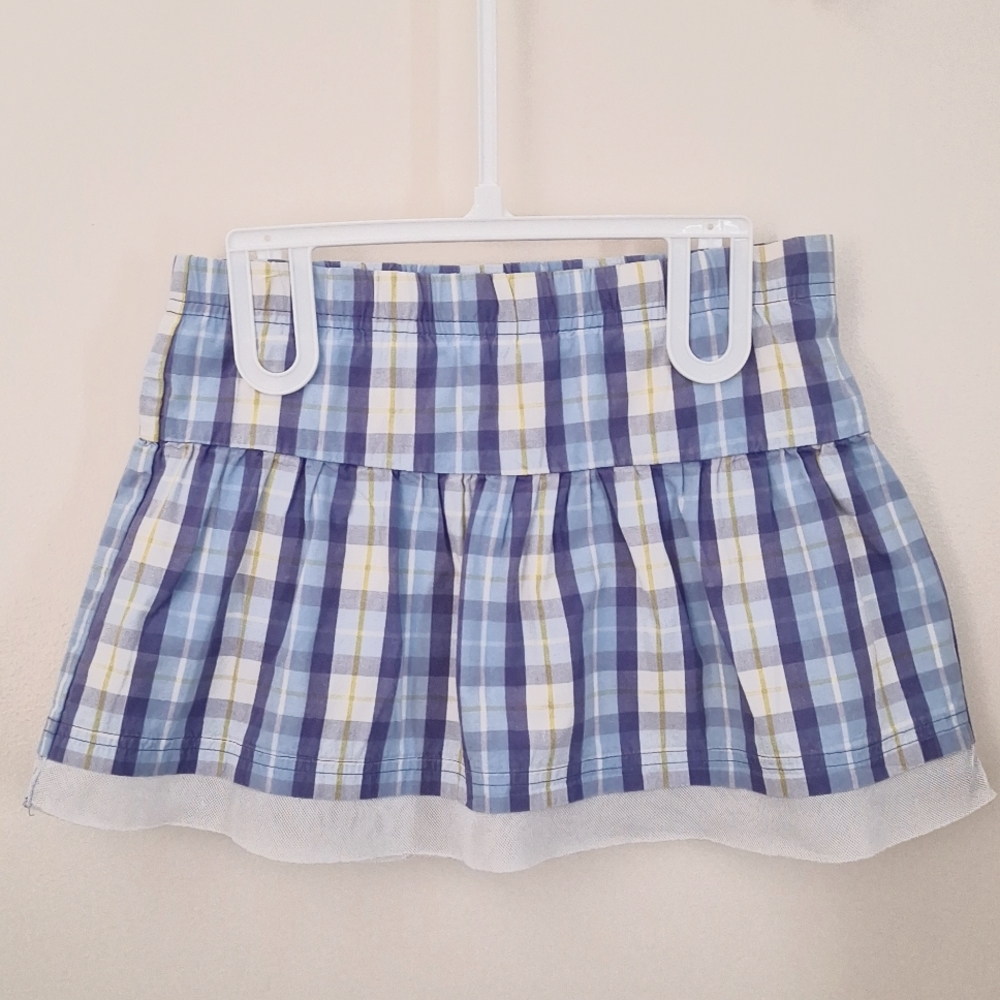 Girl’s Size Medium 7/8 Purple Plaid Scooter Skirt